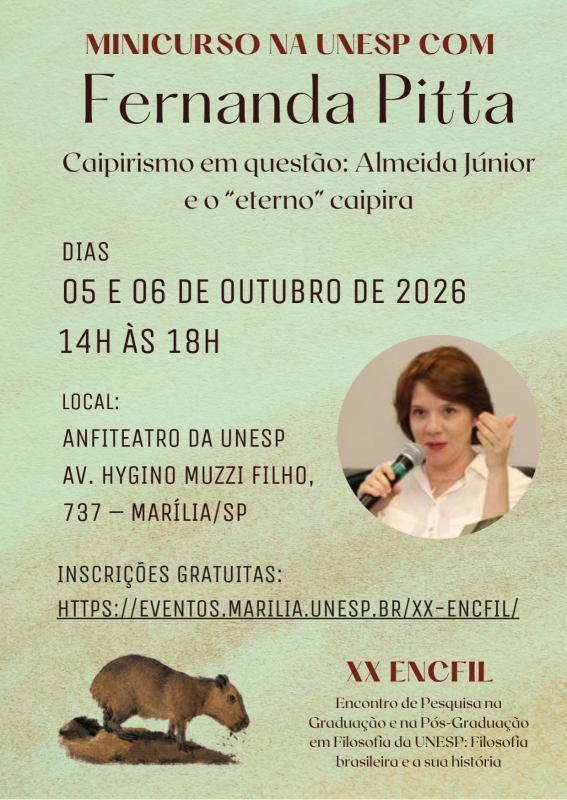 Evento minicurso-com-fernanda-pitta-aborda-a-representacao-do-caipira-na-obra-de
