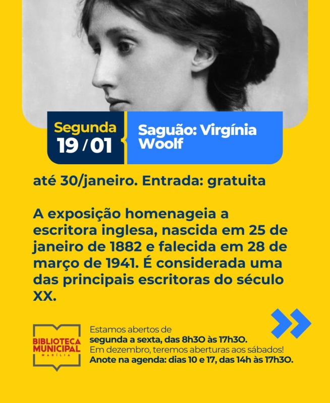 Evento exposicao-saguao-bmm-virginia-woolf