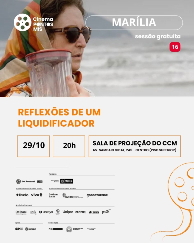 Evento cinema-pontos-mis---filme-reflexoes-de-um-liquidificador