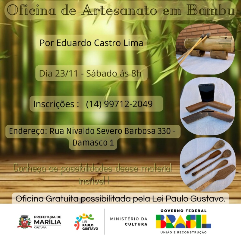 Noticia oficina-gratuita-artesanato-em-bambu